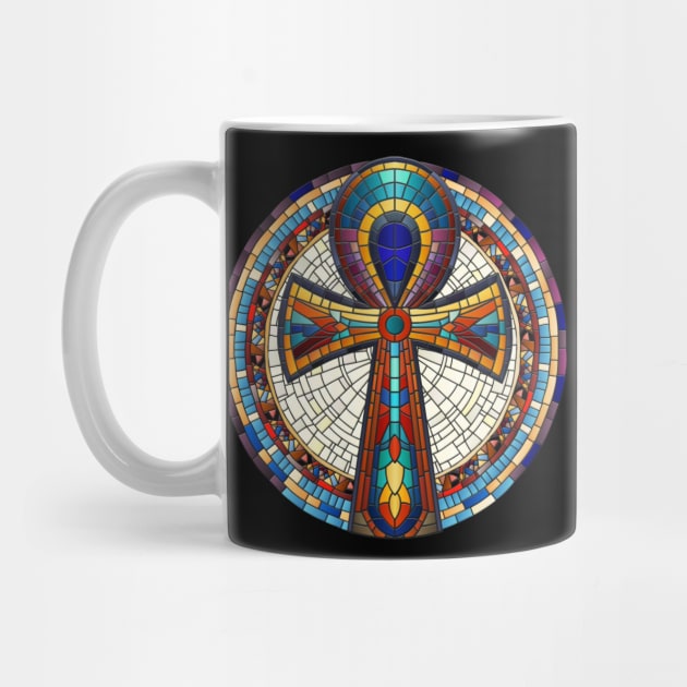 Egyptian Ankh Cross -Mosaic Art by Nartissima